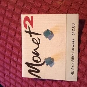 Monet vintage pierced earrings